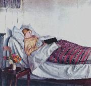 Michael Ancher Sick Girl painting